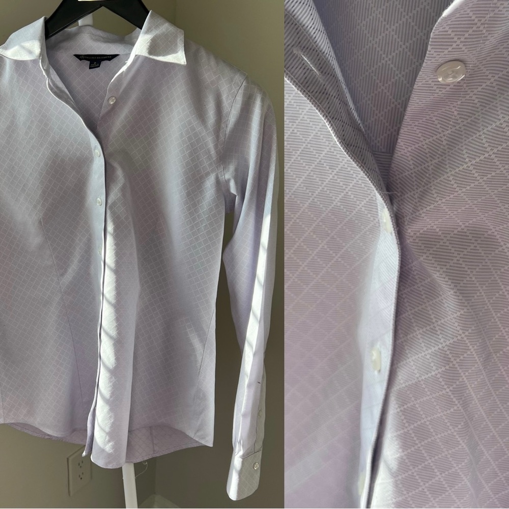 NEW🍉Brooks Brothers Purple White Office Classic Button Down Shirt